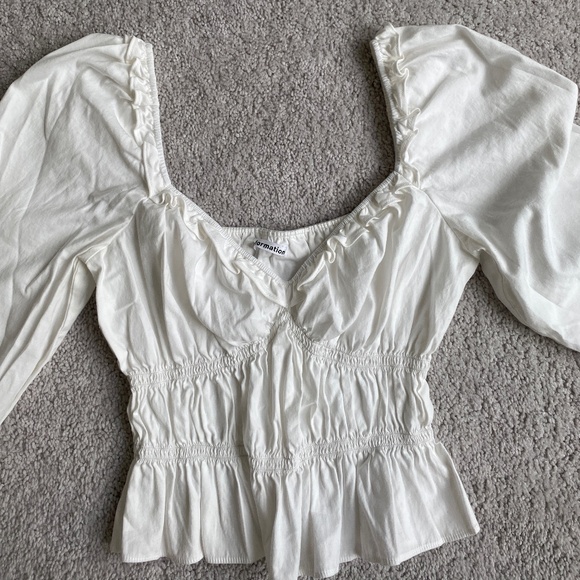 Reformation White Long Sleeve Top - Picture 4 of 4
